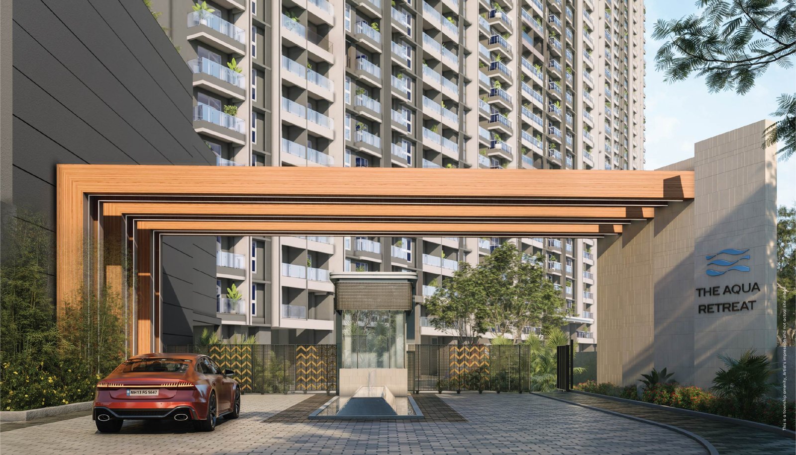 The Aqua Retreat at Godrej Park World - Sample Living Room Interior